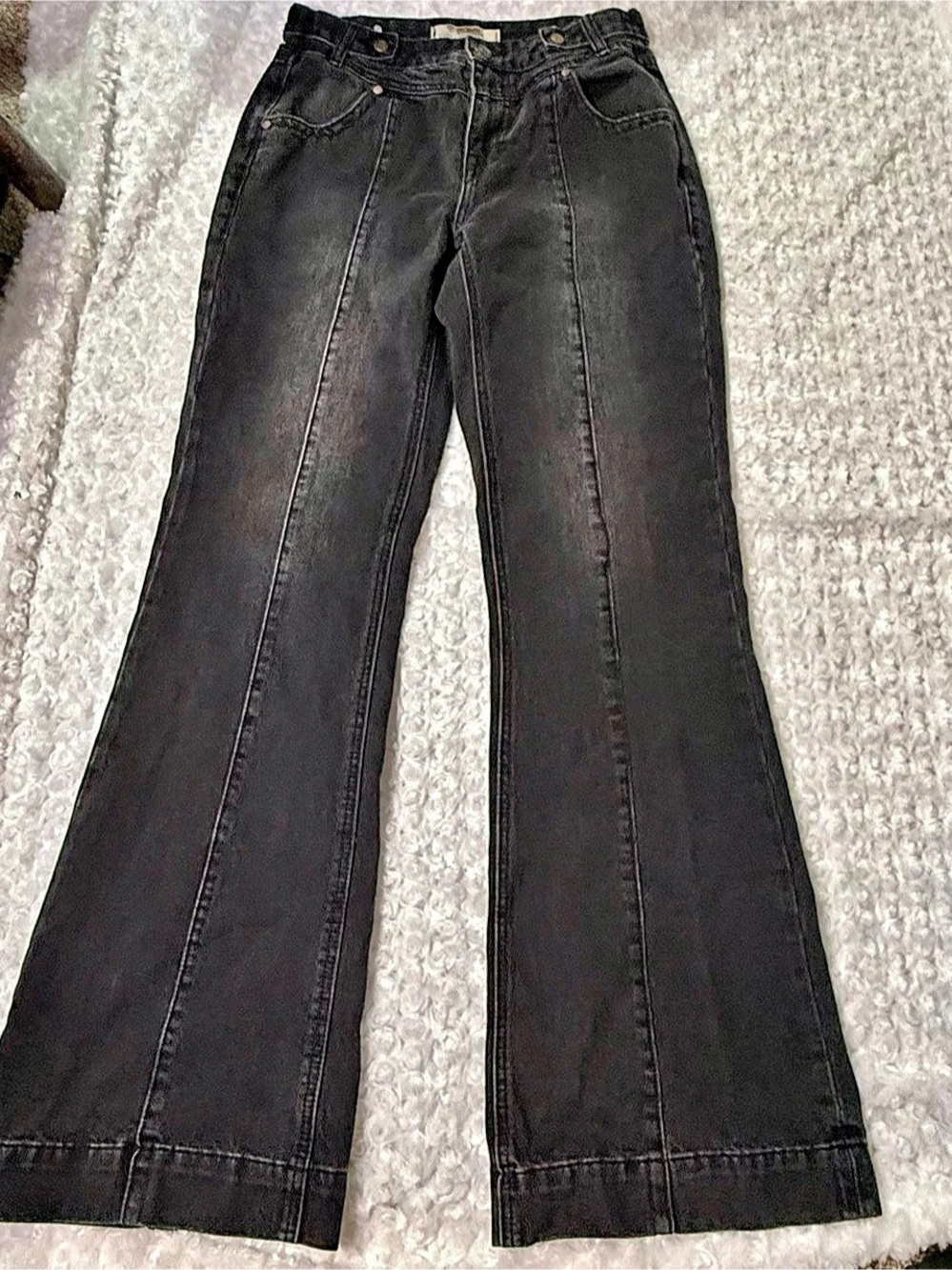 Rock Revival Women's Wide Leg Jeans in Black Like New